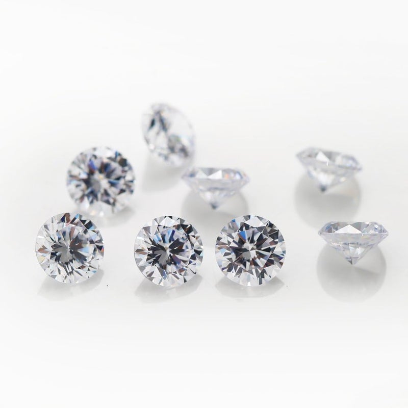 gepas WUZHOUGEMS 0.8-10mm White AAAAA Round Machine Cut Loose Cubic Zirconia Stone Clear CZ Synthetic Gemstone For Jewelry Making - Image 2